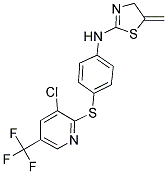 (4-(3-CHLORO-5-(TRIFLUOROMETHYL)(2-PYRIDYLTHIO))PHENYL)(3-METHYLENE(2,5-THIAZOLINYL))AMINE Struktur