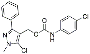 (5-CHLORO-1-METHYL-3-PHENYL-1H-PYRAZOL-4-YL)METHYL N-(4-CHLOROPHENYL)CARBAMATE Struktur