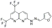 2-FURALDEHYDE N-[5,7-BIS(TRIFLUOROMETHYL)[1,8]NAPHTHYRIDIN-2-YL]HYDRAZONE Struktur