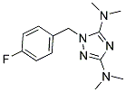 1-(4-FLUOROBENZYL)-N3,N3,N5,N5-TETRAMETHYL-1H-1,2,4-TRIAZOLE-3,5-DIAMINE Struktur