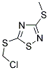 5-CHLOROMETHYLTHIO-3-METHYLMERCAPTO-1,2,4-THIADIAZOLE Struktur