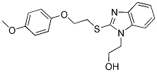 2-(2-([2-(4-METHOXYPHENOXY)ETHYL]THIO)-1H-BENZIMIDAZOL-1-YL)ETHANOL Struktur