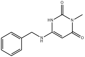 6-(BENZYLAMINO)-3-METHYLPYRIMIDINE-2,4(1H,3H)-DIONE Struktur