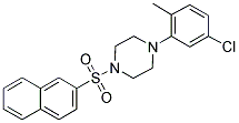 4-(5-CHLORO-2-METHYLPHENYL)-1-(2-NAPHTHYLSULFONYL)PIPERAZINE Struktur