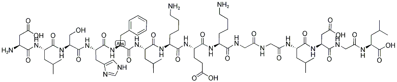 ASP-LEU-SER-HIS-PHE-LEU-LYS-GLU-LYS-GLY-GLY-LEU-ASP-GLY-LEU Struktur