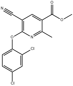 METHYL 5-CYANO-6-(2,4-DICHLOROPHENOXY)-2-METHYLNICOTINATE Struktur