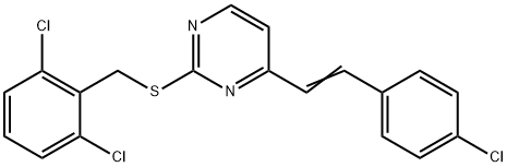 4-(4-CHLOROSTYRYL)-2-PYRIMIDINYL 2,6-DICHLOROBENZYL SULFIDE Struktur