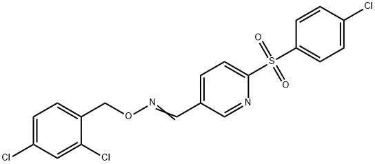 6-[(4-CHLOROPHENYL)SULFONYL]NICOTINALDEHYDE O-(2,4-DICHLOROBENZYL)OXIME Struktur