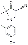 2-(2,2-DIMETHYLPROPANOYL)-3-((4-HYDROXY-2-METHYLPHENYL)AMINO)PROP-2-ENENITRILE Struktur