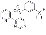 2-METHYL-4-(PYRIDIN-2-YL)-5-[3-(TRIFLUOROMETHYL)BENZENESULPHONYL]PYRIMIDINE Struktur