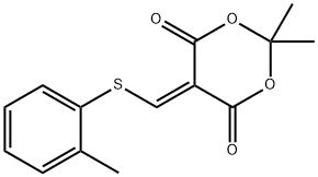 2,2-DIMETHYL-5-([(2-METHYLPHENYL)SULFANYL]METHYLENE)-1,3-DIOXANE-4,6-DIONE Struktur