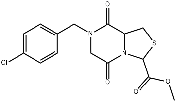 METHYL 7-(4-CHLOROBENZYL)-5,8-DIOXOHEXAHYDRO[1,3]THIAZOLO[3,4-A]PYRAZINE-3-CARBOXYLATE Struktur