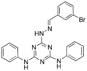 3-BROMOBENZALDEHYDE (4,6-DIANILINO-1,3,5-TRIAZIN-2-YL)HYDRAZONE Struktur