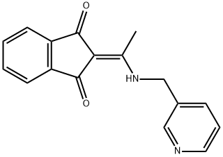 2-(((3-PYRIDYLMETHYL)AMINO)ETHYLIDENE)INDANE-1,3-DIONE Struktur