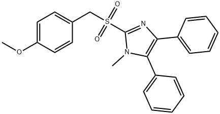 2-[(4-METHOXYBENZYL)SULFONYL]-1-METHYL-4,5-DIPHENYL-1H-IMIDAZOLE Struktur