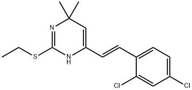 4-(2,4-DICHLOROSTYRYL)-2-(ETHYLSULFANYL)-6,6-DIMETHYL-1,6-DIHYDROPYRIMIDINE Struktur