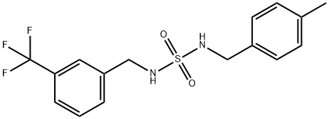 N-(4-METHYLBENZYL)-N'-[3-(TRIFLUOROMETHYL)BENZYL]SULFAMIDE Struktur