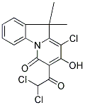 9-CHLORO-7-(2,2-DICHLOROACETYL)-8-HYDROXY-10,10-DIMETHYL-6,10-DIHYDROPYRIDO[1,2-A]INDOL-6-ONE Struktur