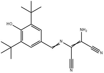 2-AMINO-1-(1-AZA-2-(3,5-BIS(TERT-BUTYL)-4-HYDROXYPHENYL)VINYL)ETHENE-1,2-DICARBONITRILE Struktur