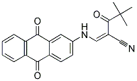 2-(2,2-DIMETHYLPROPANOYL)-3-((9,10-DIOXO(2-ANTHRYL))AMINO)PROP-2-ENENITRILE Struktur