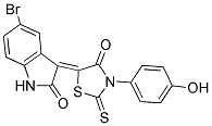 (3Z)-5-BROMO-3-[3-(4-HYDROXYPHENYL)-4-OXO-2-THIOXO-1,3-THIAZOLIDIN-5-YLIDENE]-1,3-DIHYDRO-2H-INDOL-2-ONE