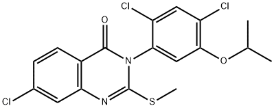 7-CHLORO-3-(2,4-DICHLORO-5-ISOPROPOXYPHENYL)-2-(METHYLSULFANYL)-4(3H)-QUINAZOLINONE Struktur