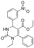 1-ETHYL-4-(3-NITRO-PHENYL)-2-OXO-6-PHENYL-1,2,3,4-TETRAHYDRO-PYRIMIDINE-5-CARBOXYLIC ACID ETHYL ESTER Struktur