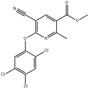 METHYL 5-CYANO-2-METHYL-6-(2,4,5-TRICHLOROPHENOXY)NICOTINATE Struktur