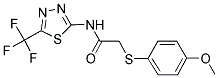 2-[(4-METHOXYPHENYL)SULFANYL]-N-[5-(TRIFLUOROMETHYL)-1,3,4-THIADIAZOL-2-YL]ACETAMIDE Struktur