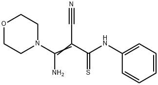 3-AMINO-2-CYANO-3-MORPHOLINO-N-PHENYL-2-PROPENETHIOAMIDE Struktur