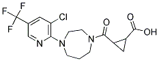 2-((4-(3-CHLORO-5-(TRIFLUOROMETHYL)-2-PYRIDYL)-1,4-DIAZAPERHYDROEPINYL)CARBONYL)CYCLOPROPANECARBOXYLIC ACID Struktur