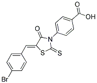 4-[(5Z)-5-(4-BROMOBENZYLIDENE)-4-OXO-2-THIOXO-1,3-THIAZOLIDIN-3-YL]BENZOIC ACID Struktur