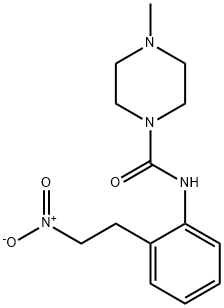 4-METHYL-N-[2-(2-NITROETHYL)PHENYL]TETRAHYDRO-1(2H)-PYRAZINECARBOXAMIDE Struktur