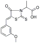 2-[5-(3-METHOXY-BENZYLIDENE)-4-OXO-2-THIOXO-THIAZOLIDIN-3-YL]-PROPIONIC ACID Struktur