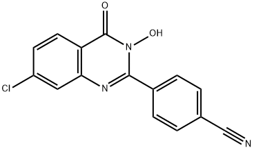 4-(7-CHLORO-3-HYDROXY-4-OXO-3,4-DIHYDRO-2-QUINAZOLINYL)BENZENECARBONITRILE Struktur