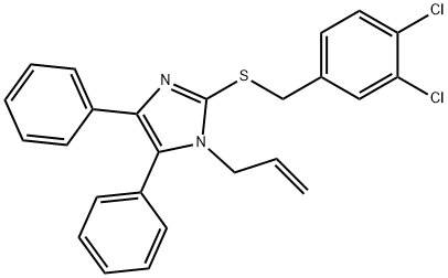 1-ALLYL-2-[(3,4-DICHLOROBENZYL)SULFANYL]-4,5-DIPHENYL-1H-IMIDAZOLE Struktur