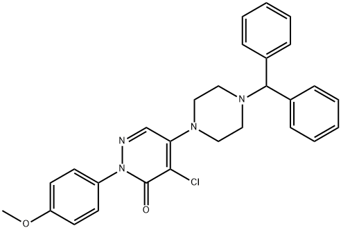 5-(4-BENZHYDRYLPIPERAZINO)-4-CHLORO-2-(4-METHOXYPHENYL)-3(2H)-PYRIDAZINONE Struktur