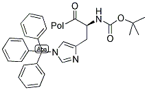 BOC-HIS(TRT)-MERRIFIELD RESIN Struktur