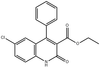 6-CHLORO-2-OXO-4-PHENYL-1,2-DIHYDRO-QUINOLINE-3-CARBOXYLIC ACID ETHYL ESTER Struktur