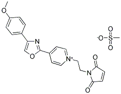 1-(2-MALEIMIDYLETHYL)-4-(5-(4-METHOXYPHENYL)OXAZOL-2-YL)PYRIDINIUM METHANESULFONATE Struktur