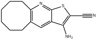 3-AMINO-5,6,7,8,9,10-HEXAHYDROCYCLOOCTA[B]THIENO[3,2-E]PYRIDIN-2-YL CYANIDE Struktur