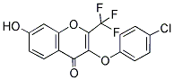 3-(4-CHLORO-PHENOXY)-7-HYDROXY-2-TRIFLUOROMETHYL-CHROMEN-4-ONE Struktur