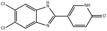 5-(5,6-DICHLORO-1H-1,3-BENZIMIDAZOL-2-YL)-2(1H)-PYRIDINONE Struktur