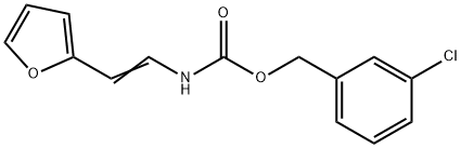 3-CHLOROBENZYL N-[2-(2-FURYL)VINYL]CARBAMATE Struktur