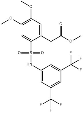 METHYL (2-(((3,5-BIS(TRIFLUOROMETHYL)PHENYL)AMINO)SULFONYL)-4,5-DIMETHOXYPHENYL)ACETATE Struktur