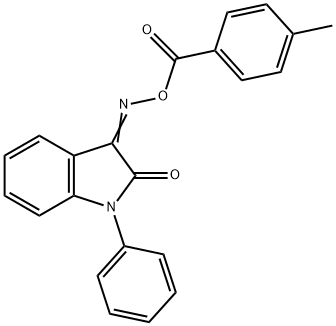 3-([(4-METHYLBENZOYL)OXY]IMINO)-1-PHENYL-1,3-DIHYDRO-2H-INDOL-2-ONE Struktur