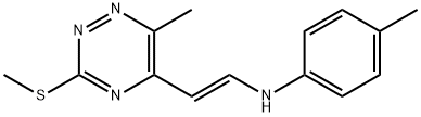 4-METHYL-N-(2-[6-METHYL-3-(METHYLSULFANYL)-1,2,4-TRIAZIN-5-YL]VINYL)ANILINE Struktur