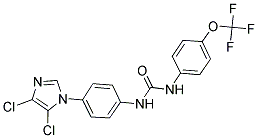 1-(4-(4,5-DICHLOROIMIDAZOLYL)PHENYL)-3-(4-(TRIFLUOROMETHOXY)PHENYL)UREA Struktur