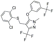 4-([(2,6-DICHLOROPHENYL)SULFANYL]METHYL)-1-METHYL-3-(TRIFLUOROMETHYL)-1H-PYRAZOL-5-YL 3-(TRIFLUOROMETHYL)PHENYL ETHER Struktur