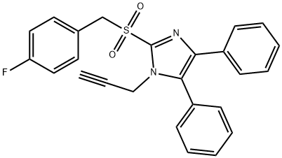 2-[(4-FLUOROBENZYL)SULFONYL]-4,5-DIPHENYL-1-(2-PROPYNYL)-1H-IMIDAZOLE Struktur